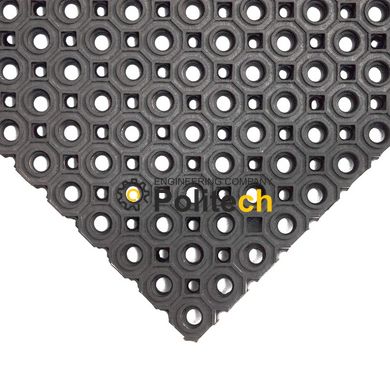 Гумовий комірчастий сота килимок 1000х1500х13мм, чорний ОКТАГОН