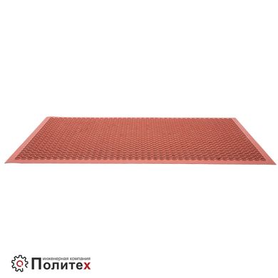 Гумовий брудозахисний комірчастий сота килимок 900х1500х12мм, червоний БРЮССЕЛЬ (є нюанси, вітринний зразок)