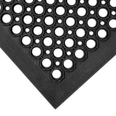 Гумовий брудозахисний комірчастий сота килимок 800х1200х12мм, чорний БРЮССЕЛЬ