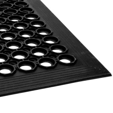 Гумовий брудозахисний комірчастий сота килимок 800х1200х12мм, чорний БРЮССЕЛЬ