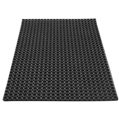 Гумовий комірчатий сота килимок 1000х1500х22мм, чорний ОКТАГОН