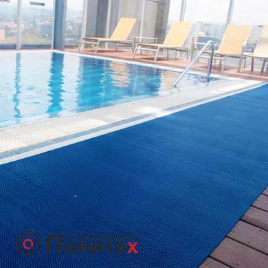 Протиковзке покриття-доріжка для басейну, 8мм, колір синій ЗІГЗАГ